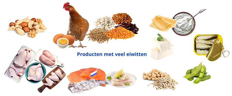 Producten met veel eiwitten