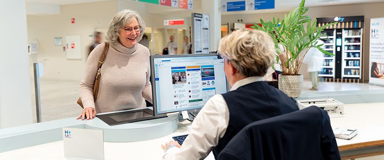 Receptie, afspraak maken